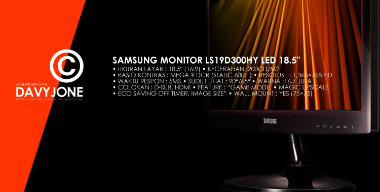 Samsung Monitor LS19D300HY LED 18.5