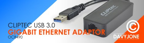 Cliptec USB 3.0 Gigabit Ethernet Adaptor OCB490