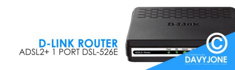 D-Link Router ADSL2+ 1 port DSL-526E